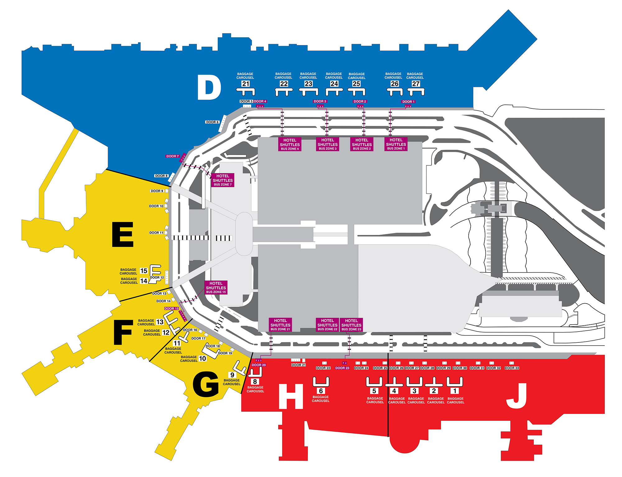 Hotel Shuttle Bus Pick Up Location Map